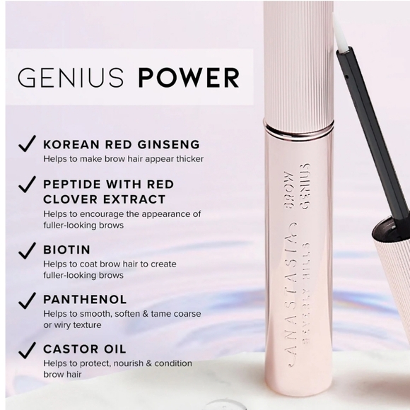Anastasia Beverly Hills ✨️Brow Genius✨️ Conditioning Brow Serum, 0.12Fl.Oz. NWT - Picture 2 of 9